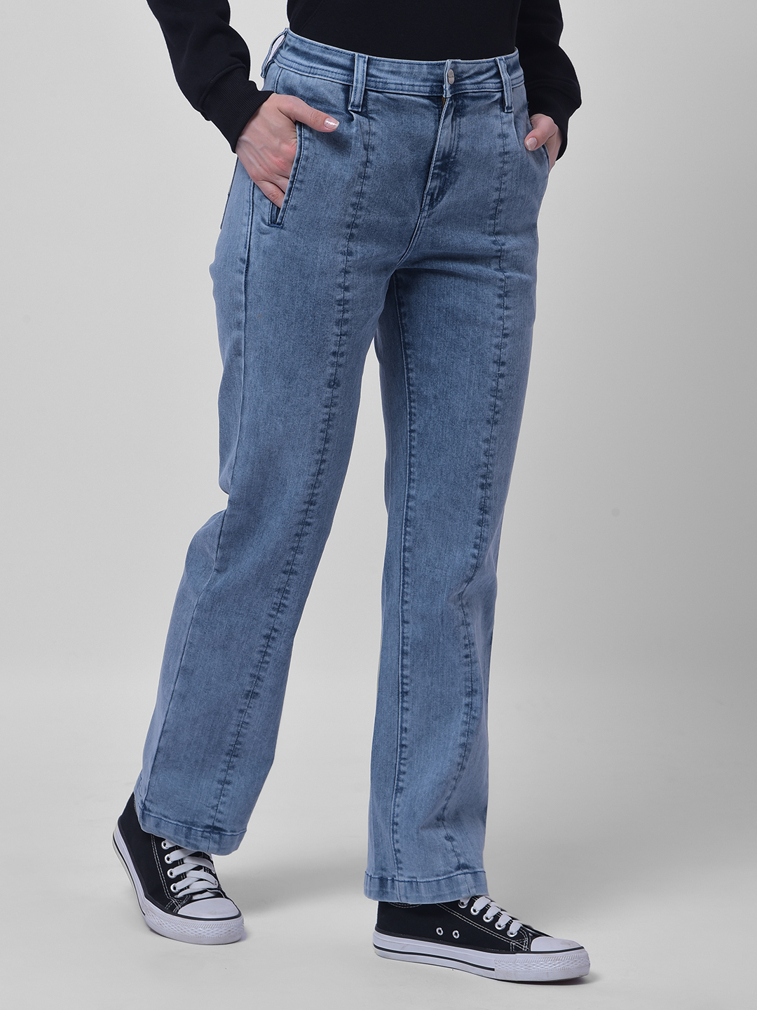 Numero Uno Women Light Blue Bootcut Sustainable Jeans